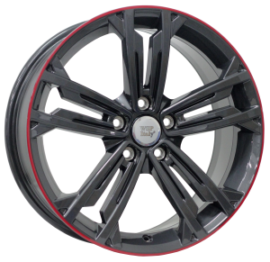 Informacin de VW W471, ANTHRACITE LIP RED, 5X112, 18 x 7.5"